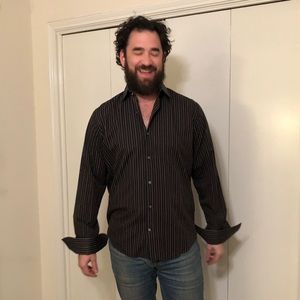 Banana republic black button down w French cuff!